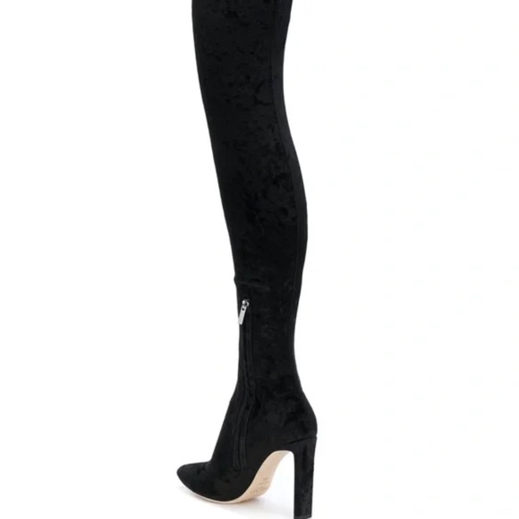 Jimmy Choo Lorraine 85 crushed velvet stretch boot - Picture 5 of 9